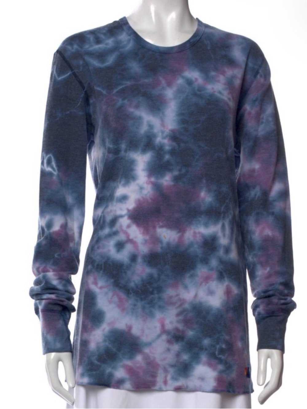 Aviator Nation Blue & Purple Tie-Dye Long Sleeve Tee